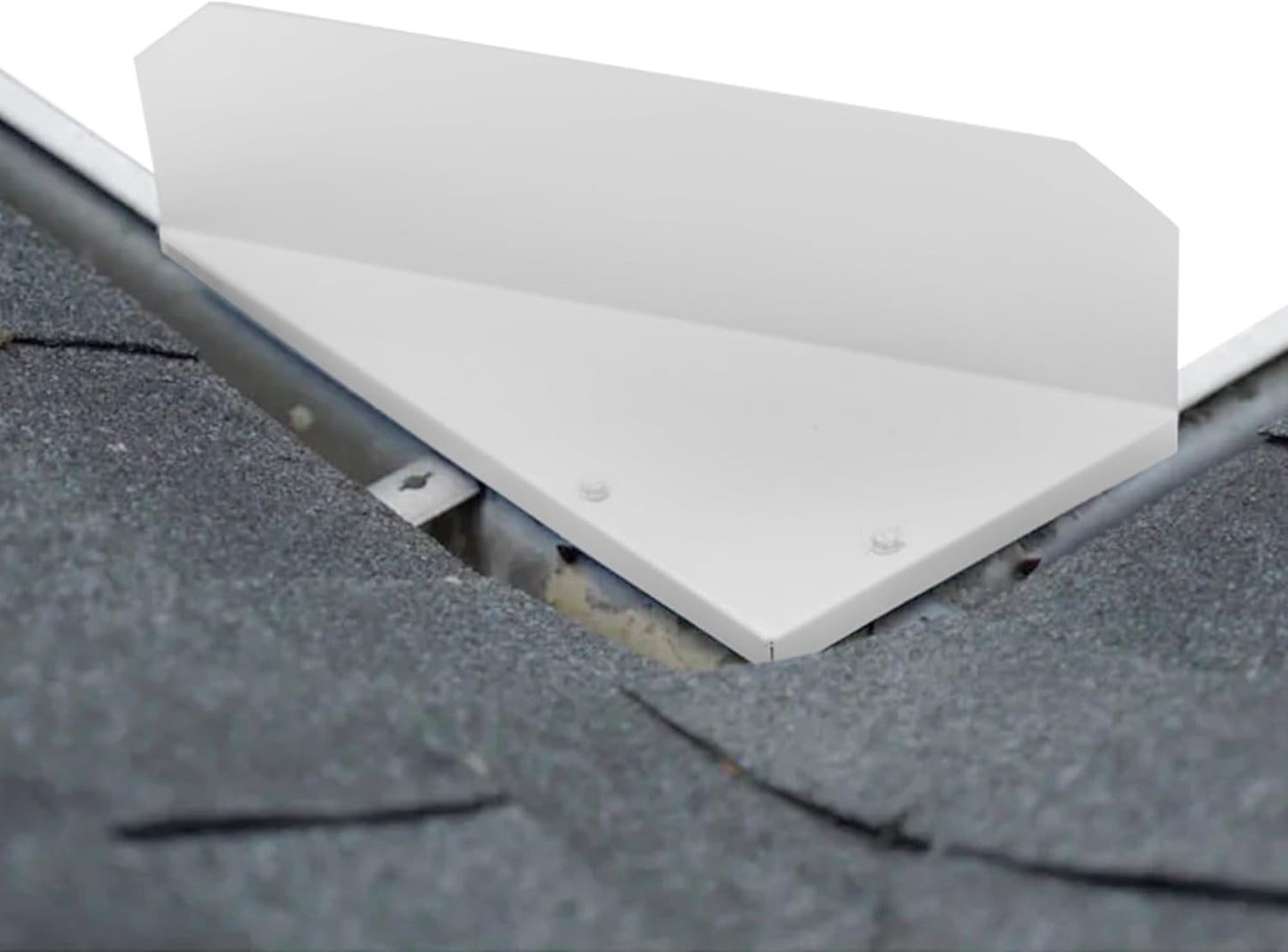NoOverflow Extreme XR Gutter Diverter - Right Flow Valley Solution (White)