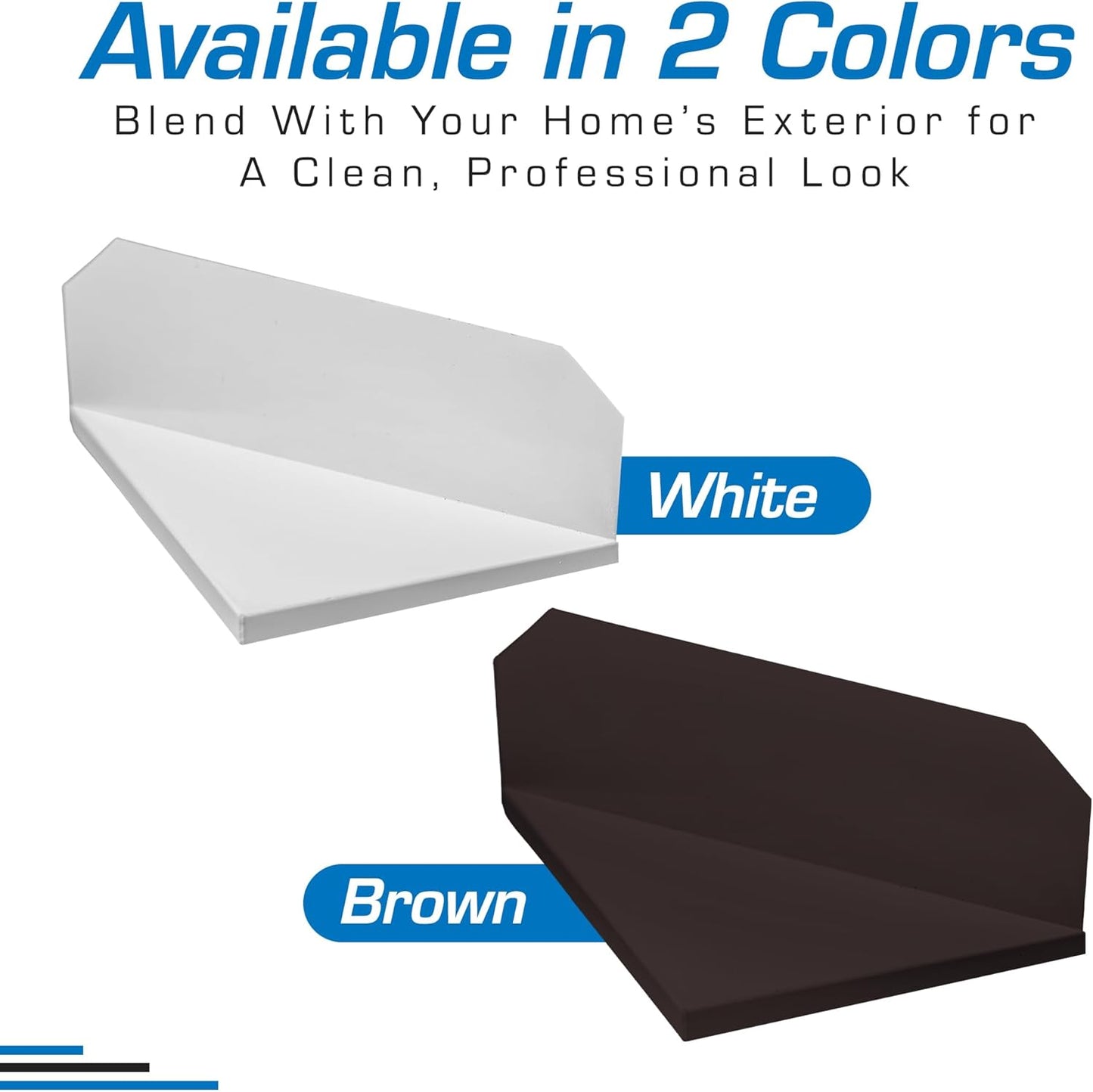 NoOverflow Extreme XR Gutter Diverter - Right Flow Valley Solution (White)