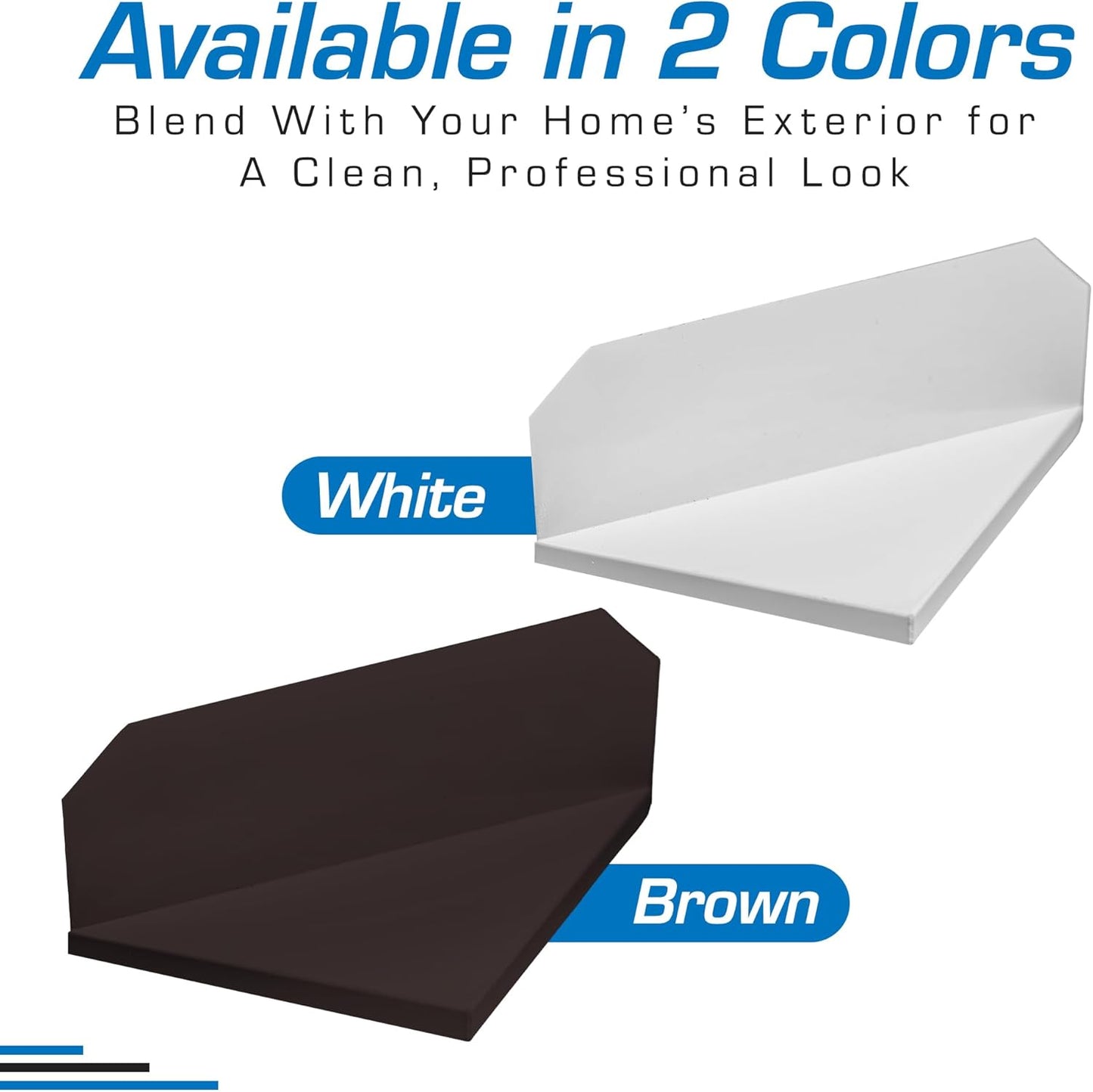 NoOverflow Extreme XL Gutter Diverter - Left Flow Valley Solution (White)
