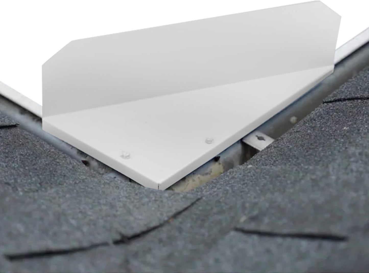 NoOverflow Extreme XL Gutter Diverter - Left Flow Valley Solution (White)