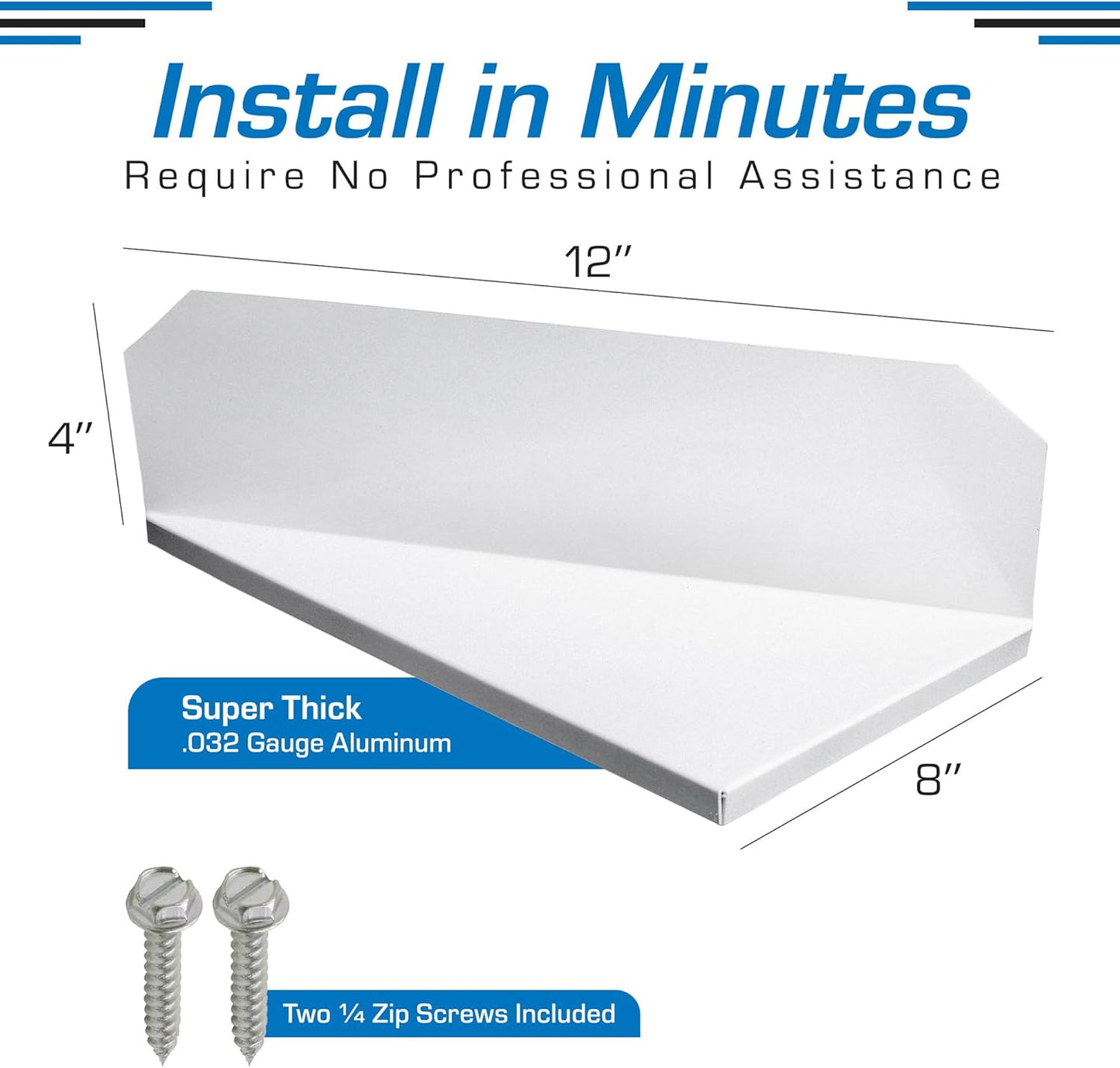 NoOverflow Extreme XR Gutter Diverter - Right Flow Valley Solution (White)
