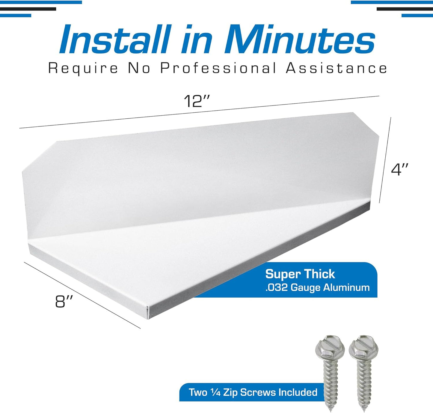 NoOverflow Extreme XL Gutter Diverter - Left Flow Valley Solution (White)