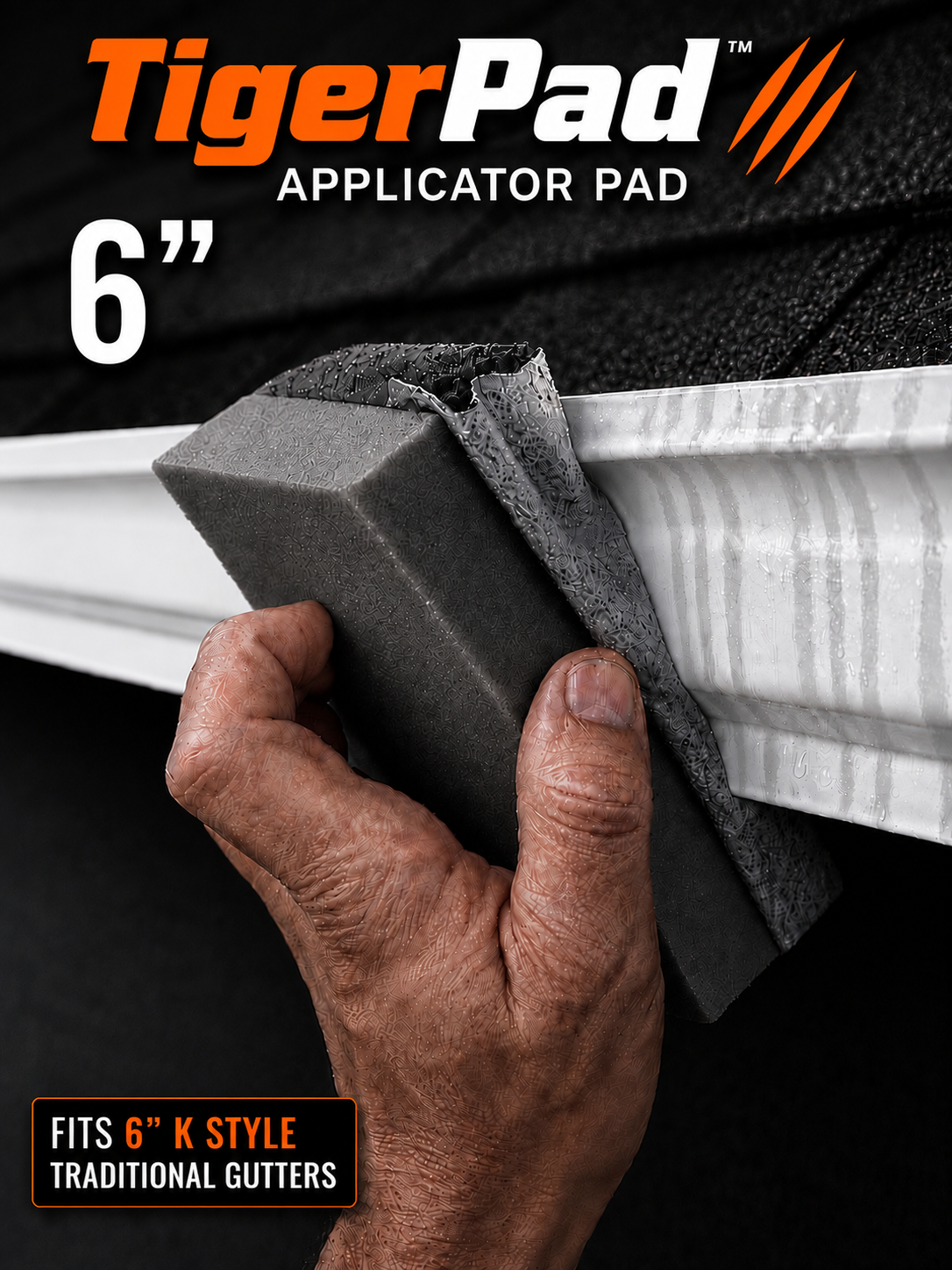 TigerPad – Applicator Pad for K-Style 5" & 6" Gutters