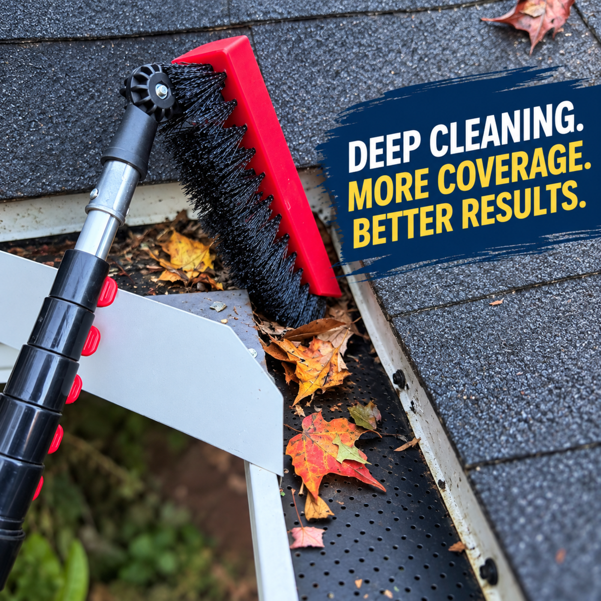 Gutter Guard Cleaning Brush 9" Reach with Knuckle Universal Joint
