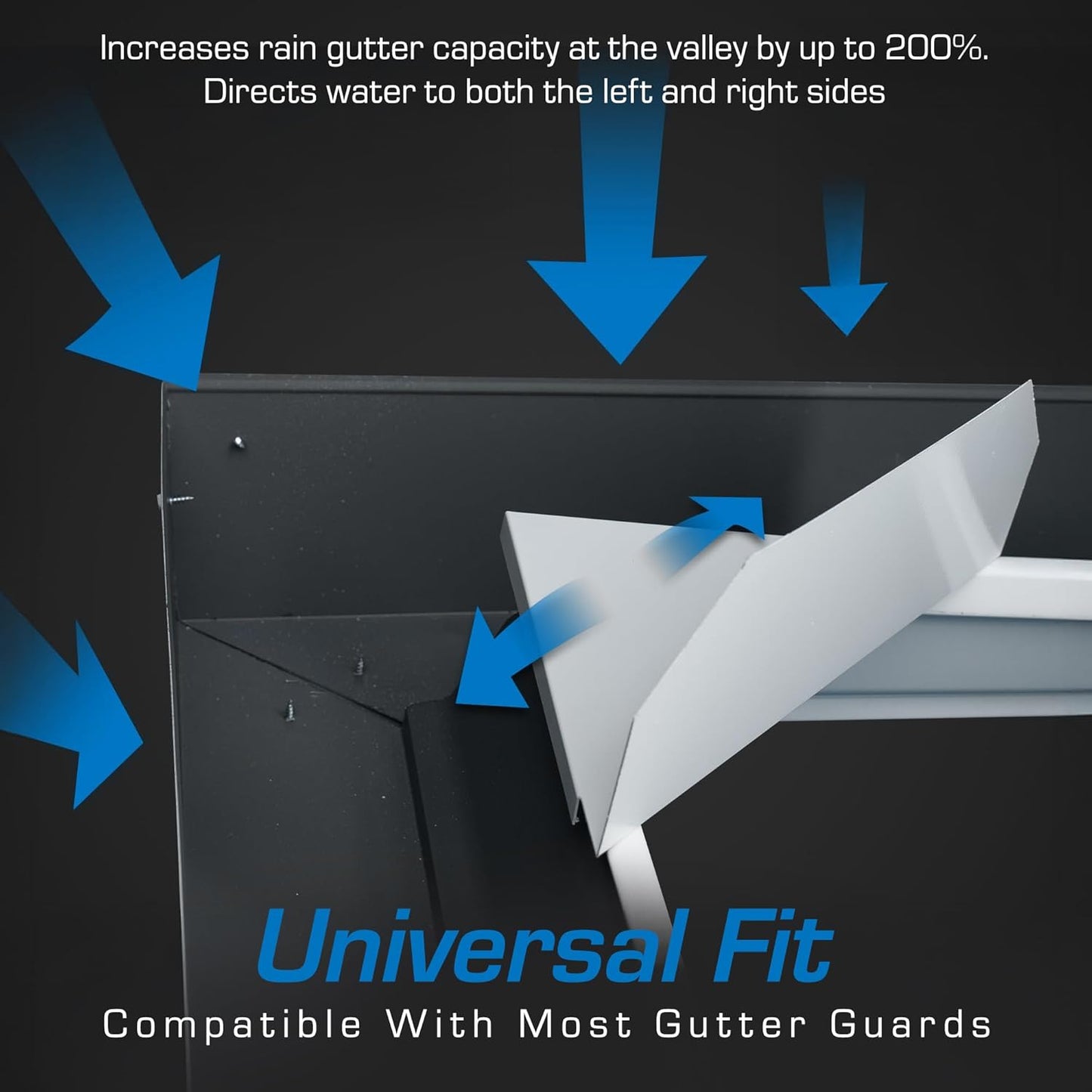 NoOverflow Extreme X Rain Gutter Diverter - Prevent Overflow on K-Style Gutters
